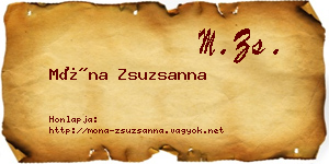 Móna Zsuzsanna névjegykártya