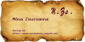 Móna Zsuzsanna névjegykártya