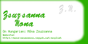 zsuzsanna mona business card